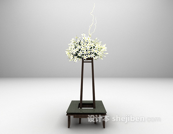 室内花艺装饰3d模型下载
