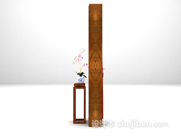 棕色屏风3d模型下载