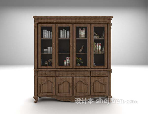 欧式展示柜推荐3d模型下载