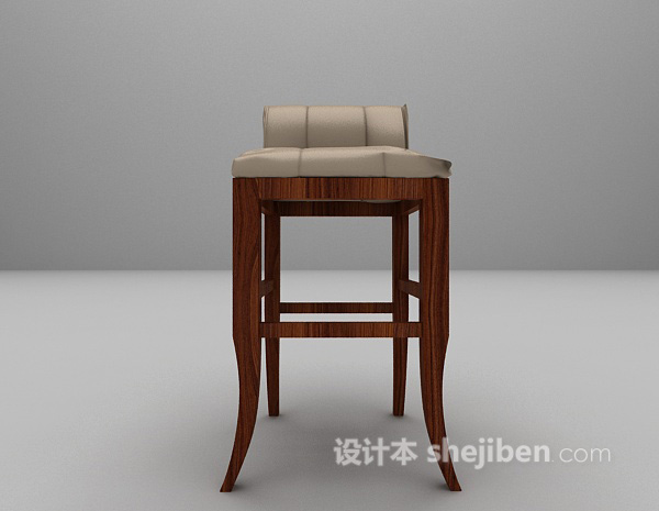 皮面吧椅3d模型下载