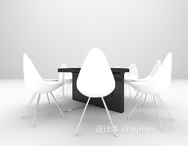现代黑色3d模型下载