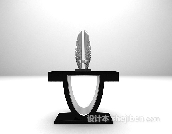 黑色玄关边几免费欣赏3d模型下载