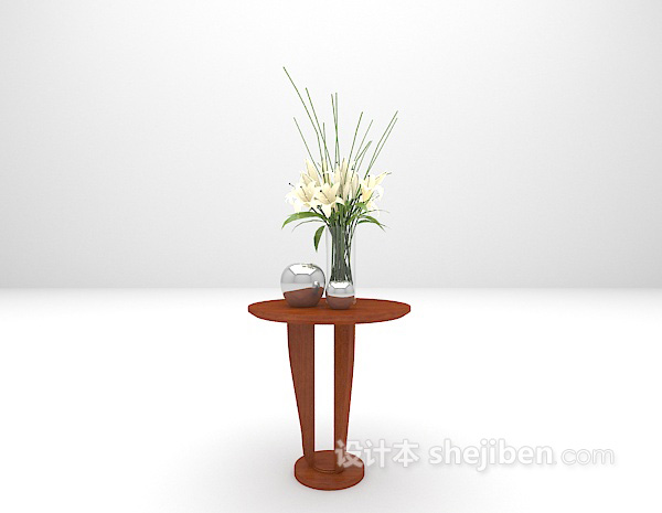 棕色装饰架3d模型下载