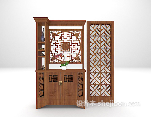 木质边柜max推荐3d模型下载