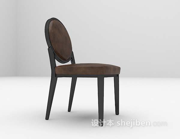 黑色家居椅免费3d模型下载