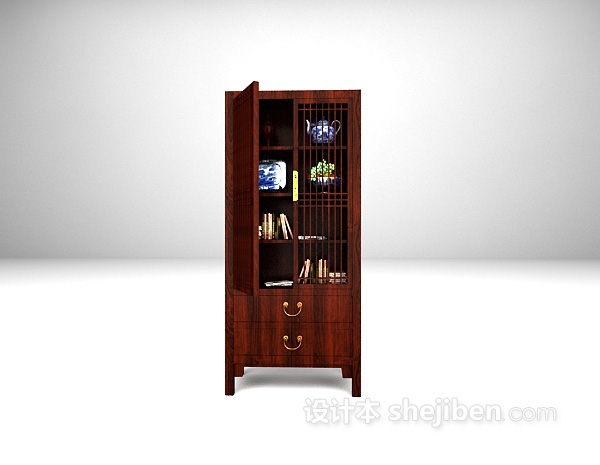 中式展示柜推荐3d模型下载