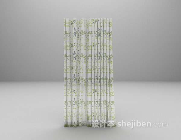 白色窗帘欣赏3d模型下载