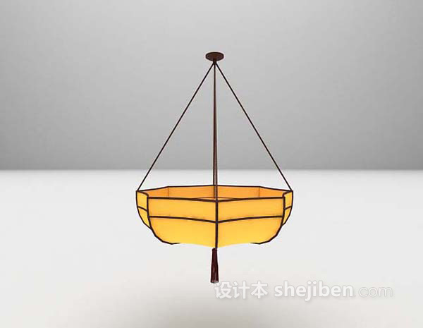 灰色吊灯3d模型下载