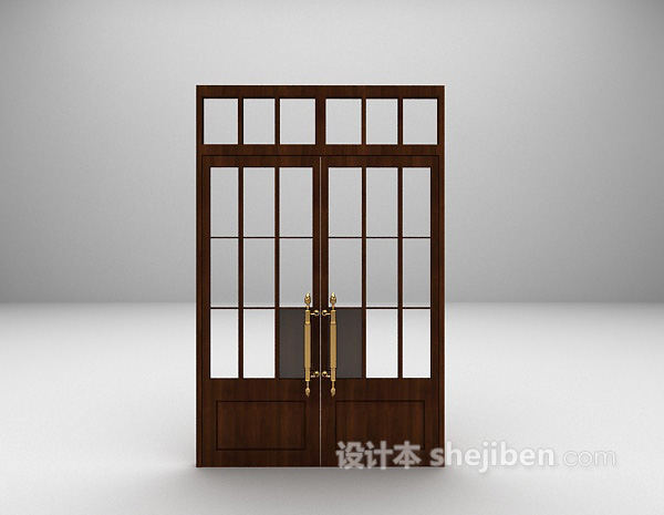 木质门欣赏3d模型下载