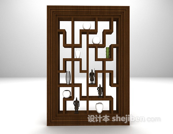 木质展示柜推荐3d模型下载