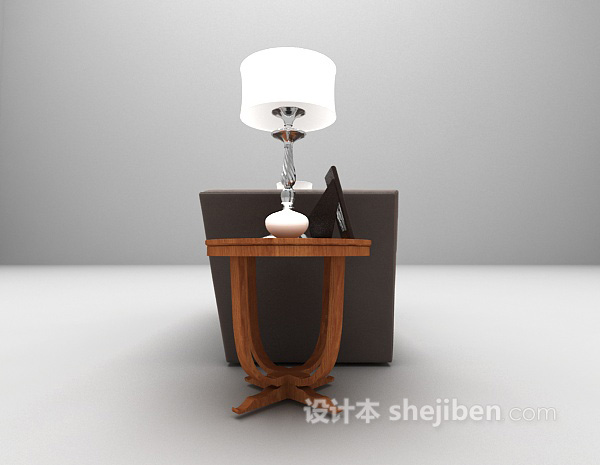 棕色布艺沙发3d模型下载