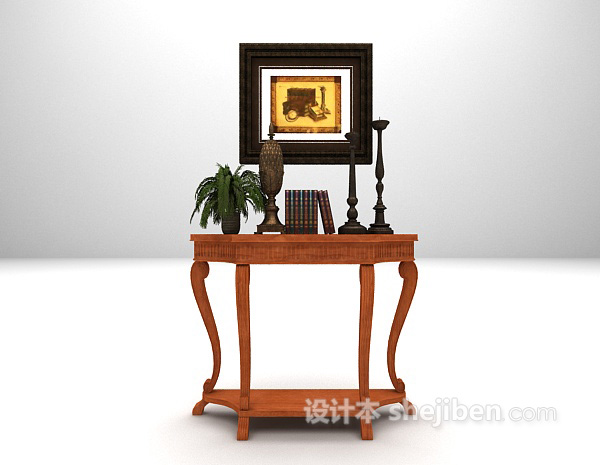 欧式边几组合免费3d模型下载