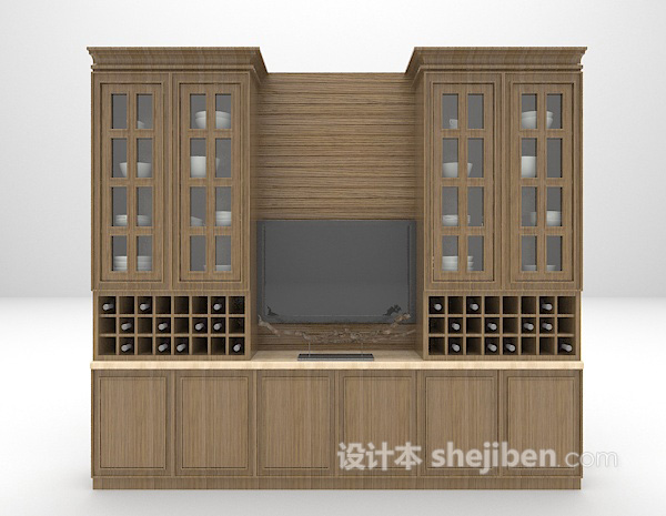 电视墙推荐3d模型下载