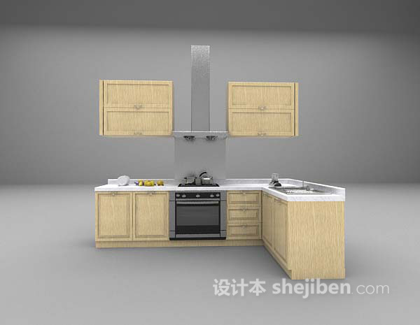 木质厨房用具3d模型下载