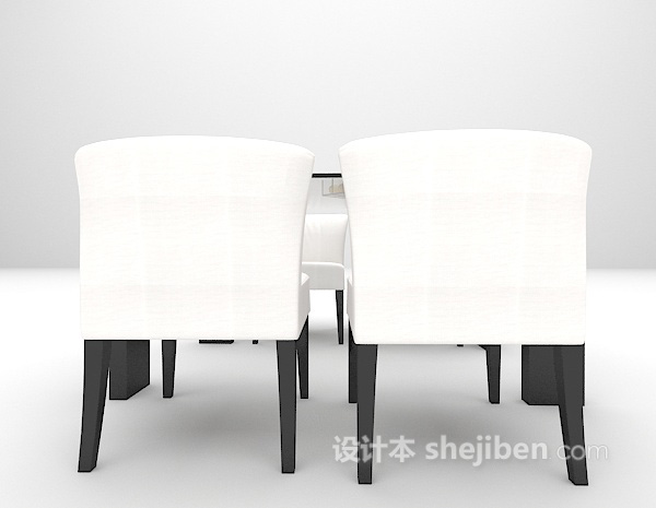 现代餐桌3d模型下载