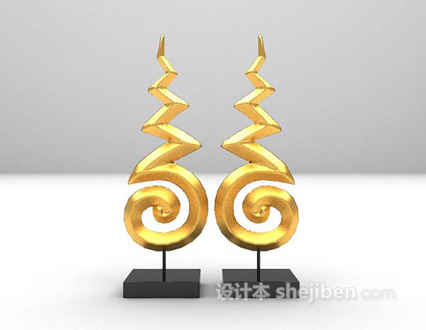 东南亚灰色摆饰品3d模型下载