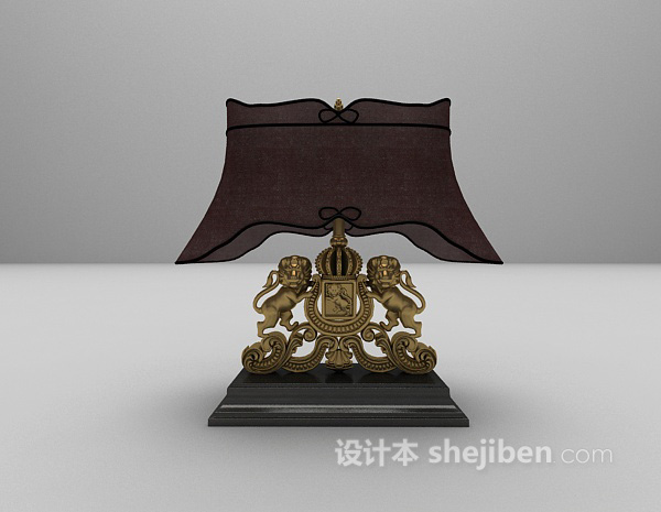 欧式台灯推荐3d模型下载