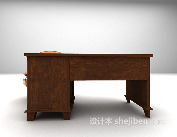 办公桌椅组合3d模型下载