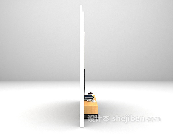 简欧风情电视墙3d模型下载