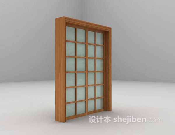 木质门3d模型下载