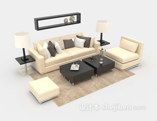 客厅沙发3d模型下载
