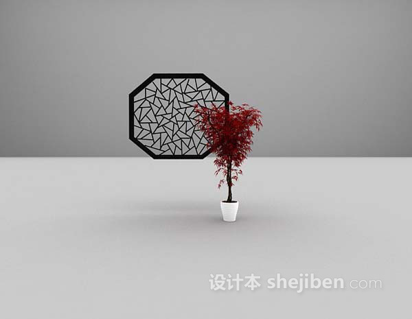 中式风格窗3d模型下载