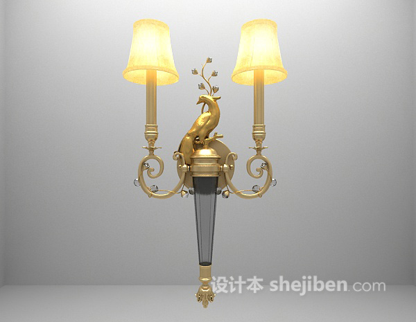 欧式壁灯欣赏3d模型下载