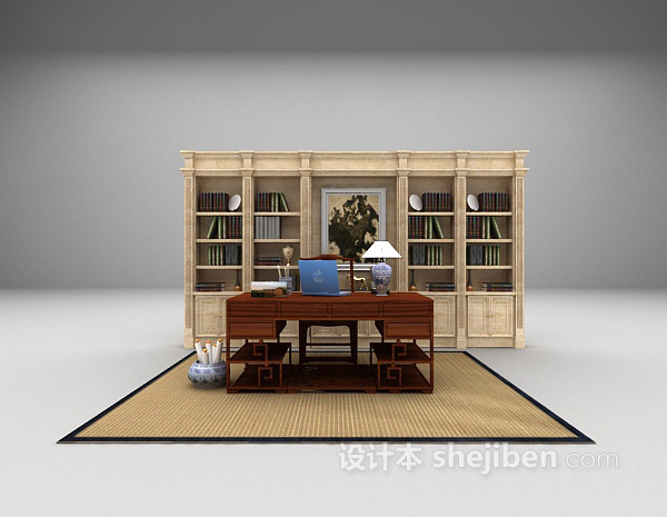 书桌大全3d模型下载