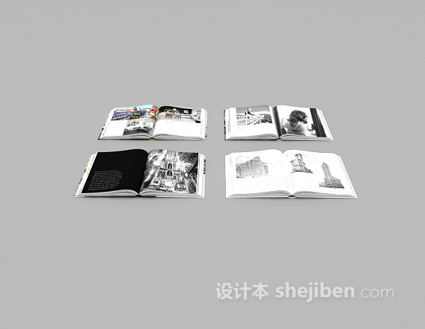 装饰书3d模型下载