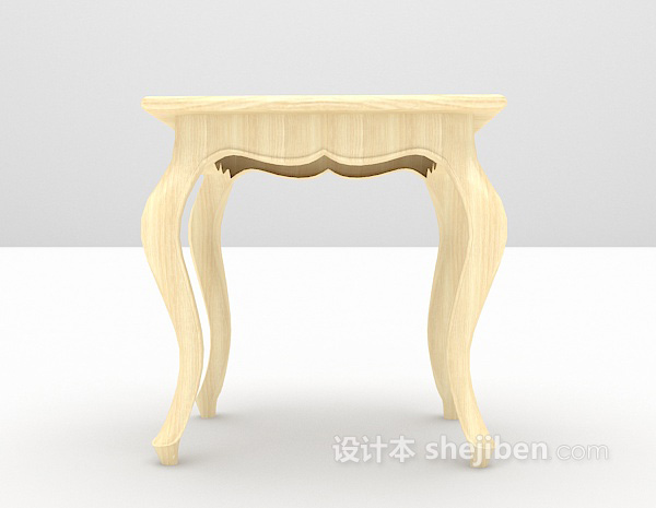 木色装饰架3d模型下载
