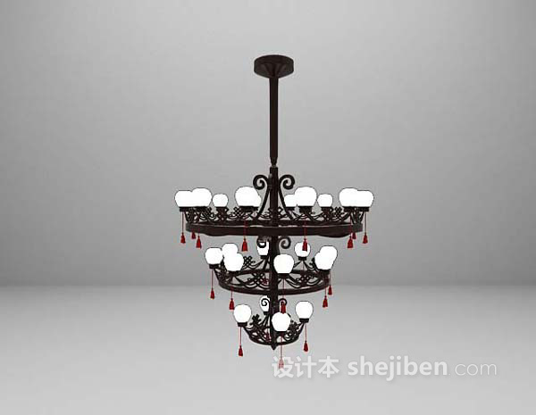 欧式吊灯3d模型下载