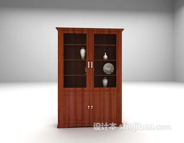 棕色展示柜免费3d模型下载