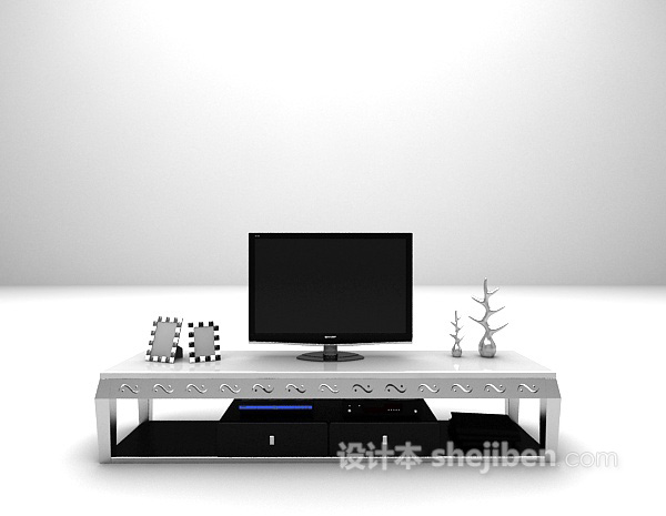欧式电视柜max3d模型下载