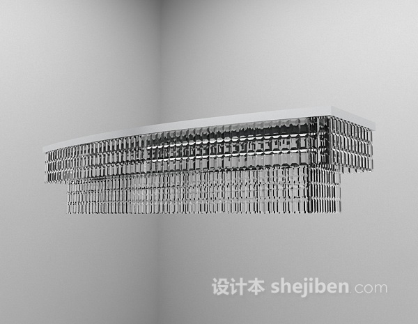 白色吊灯欣赏3d模型下载