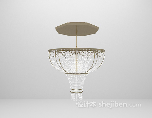 玻璃珠吊灯3d模型下载