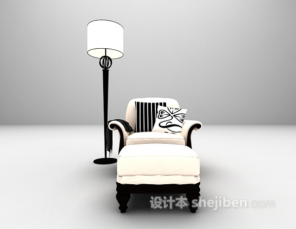 白色沙发推荐3d模型下载