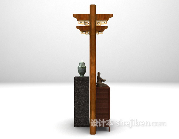 中式屏风推荐3d模型下载