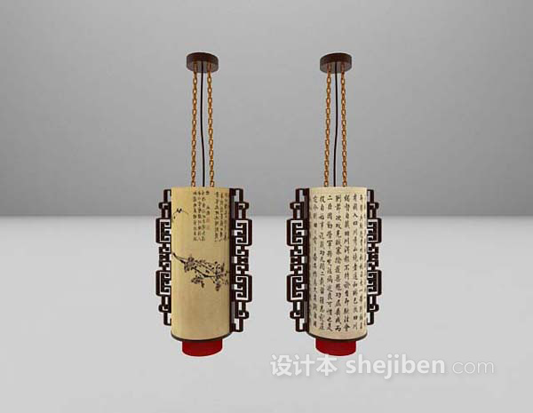 古典吊灯3d模型下载
