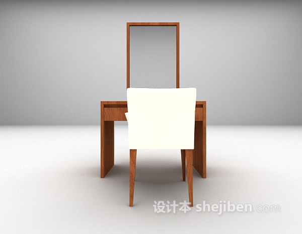 现代风格梳妆台3d模型下载