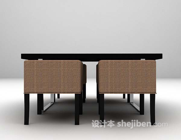 现代桌椅组合欣赏3d模型下载