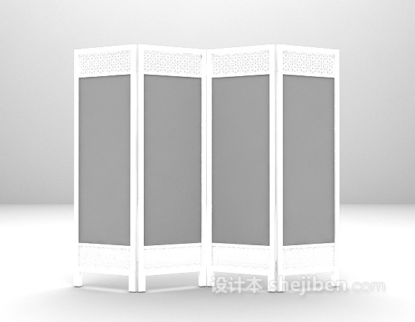 古典屏风3d模型下载