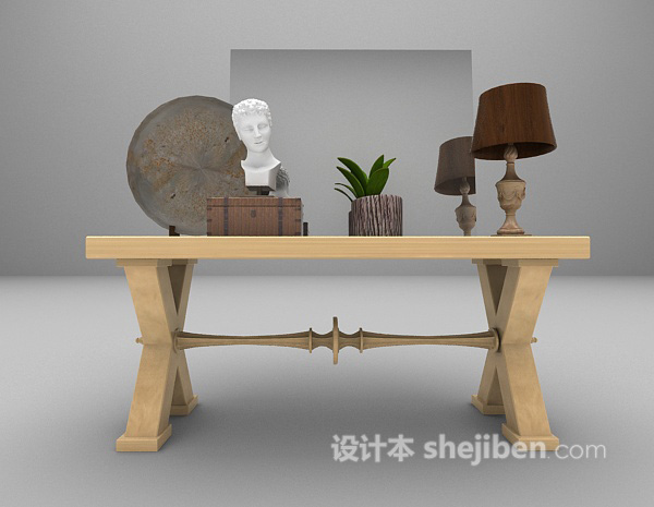 木质展示柜3d模型下载