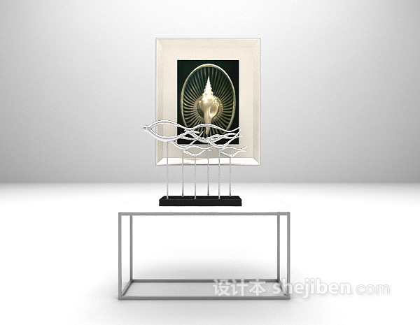 现代简约边柜3d模型下载