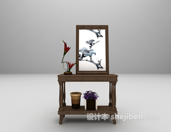 边柜组合3d模型下载