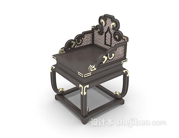 黑色椅子3d模型下载