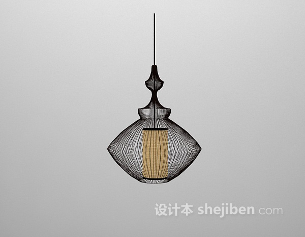 铁艺吊灯3d模型下载
