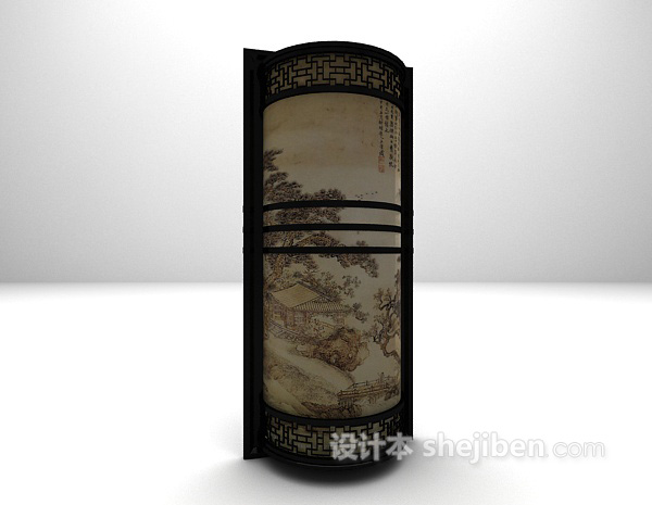 黑色壁灯推荐3d模型下载