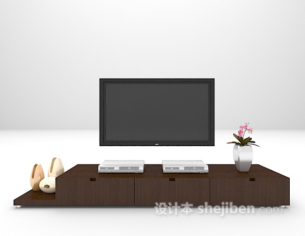 木质电视柜推荐3d模型下载