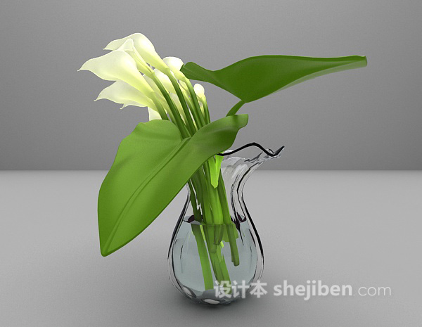 百合花3d模型下载