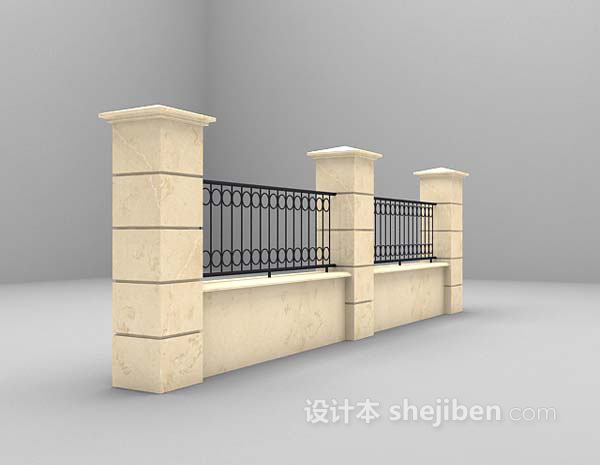 围栏3d模型下载